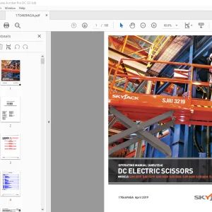 Skyjack SJIII 3215 SJIII 3219 SJIII 3220 SJIII 3226 SJIII 4620 SJIII 4626 SJIII 4632 DC ELECTRIC SCISSORS OPERATING MANUAL 170469AGA - PDF DOWNLOAD