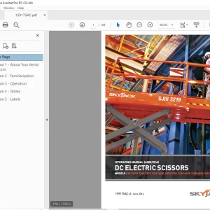 Skyjack SJIII 3215 SJIII 3219 SJIII 3220 SJIII 3226 SJIII 4620 SJIII 4626 SJIII 4632 DC Electric Scissors Operating Manual 159175AC-A - PDF DOWNLOAD