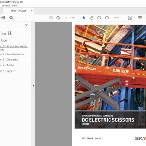 Skyjack SJIII 3215 SJIII 3219 SJIII 3220 SJIII 3226 SJIII 4620 SJIII 4626 SJIII 4632 OPERATING MANUAL 159175AC-A -  PDF DOWNLOAD