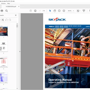 Skyjack SJIII 3215 SJIII 3219 SJIII 3220 SJIII 3226 SJIII 4620 SJIII 4626 SJIII 4632 SJIII 6826 SJIII 6832 Compact & Conventional Series Operating Manual 143880AD-A