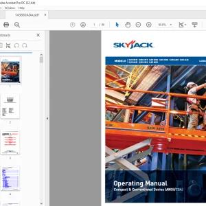Skyjack SJIII 3215 SJIII 3219 SJIII 3220 SJIII 3226 SJIII 4620 SJIII 4626 SJIII 4632 SJIII 6826 SJIII 6832 Compact & Conventional Series Operating Manual - PDF DOWNLOAD