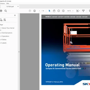Skyjack SJIII 3215 SJIII 3219 SJIII 3220 SJIII 3226 SJIII 4626 SJIII 4632 Compact & Conventional Series Operating Manual 157924AF-A - PDF DOWNLOAD