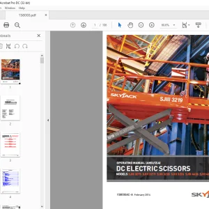 Skyjack SJIII 3215 SJIII 3219 SJIII 3220 SJIII 3226 SJIII 4626 SJIII 4632 DC Electric Scissors Operating Manual 158000AC-A - PDF DOWNLOAD
