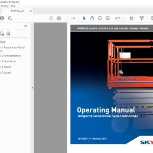 Skyjack SJIII 32xx 32xxM 46xx & 68xx Compacts & Conventionals Operating Manual - PDF DOWNLOAD