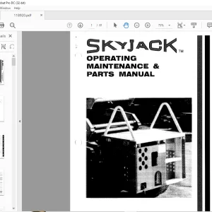 Skyjack SJIII Series 4620,4626,4830,4832,6862,&6832 OPERATING MAINTENANCE & PARTS MANUAL 118920AA - PDF DOWNLOAD