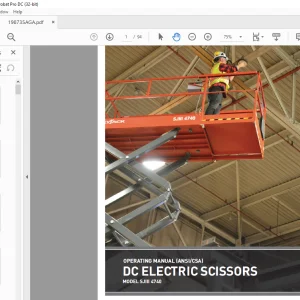 Skyjack SJIII 4740 DC ELECTRIC SCISSORS OPERATOR MANUAL 198735AGA -  PDF DOWNLOAD