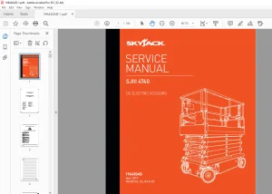 Skyjack SJIII 4740 DC Electric Scissors Service Manual 196430AD - PDF DOWNLOAD