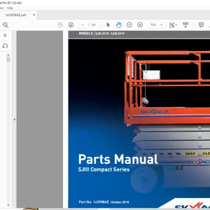 Skyjack SJIII Compact Series SJIII 3215 SJIII 3219 Parts Manual 143908AE - PDF DOWNLOAD