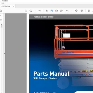 Skyjack SJIII Compact Series SJIII 3215 SJIII 3219 Parts Manual 143908AE - PDF DOWNLOAD