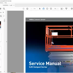 Skyjack SJIII Compact Series SJIII 3215 SJIII 3219 Service Manual 143909AE - PDF DOWNLOAD