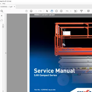 Skyjack SJIII Compact Series SJIII 3215 SJIII 3219 Service Manual PN 143909AE - PDF DOWNLOAD