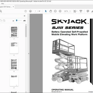 Skyjack SJIII Series 3015 3219 3220 4620 4626 4830 4832 6826 & 6832 Operating Manual - PDF DOWNLOAD