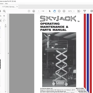 Skyjack SJIII Series 3015 & 3219 Operating Maintenance & Parts Manual - PDF DOWNLOAD