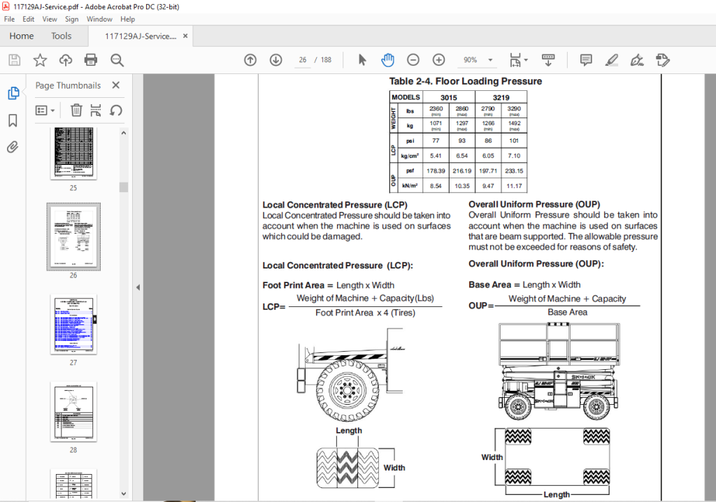 Skyjack SJIII Series 3015 & 3219 Operating Maintenance & Parts Manual