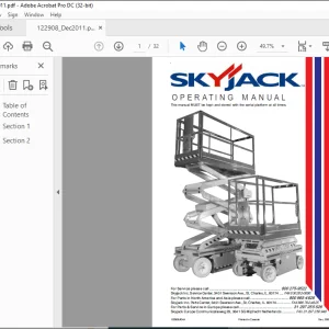Skyjack SJIII Series 3215, 3219, 3220, 3226, 3220m & 3226m OPERATING MANUAL 122908AD-A  - PDF DOWNLOAD
