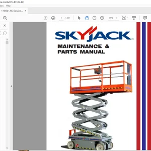 Skyjack SJIII Series 3215 & 3219 Compact Maintenance & Parts Manual - PDF DOWNLOAD