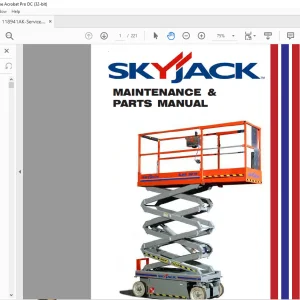 Skyjack SJIII Series 3215 And 3219 MAINTENANCE & PARTS MANUAL 118941AK -  PDF DOWNLOAD