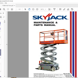 Skyjack SJIII Series 3215 And 3219 MAINTENANCE & PARTS MANUAL 118941AK  - PDF DOWNLOAD