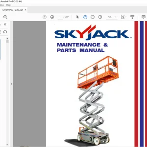 Skyjack SJIII Series 3220 3226 4620 4626 & 4632 Conventional Maintenance & Parts Manual - PDF DOWNLOAD