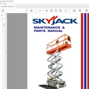 Skyjack SJIII Series 3220, 3226, 4620,4626 & 4632 MAINTENANCE & PARTS MANUAL 129919AJ - PDF DOWNLOAD