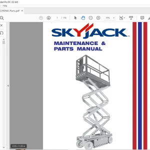 Skyjack SJIII Series 3220 & 3226 Conventional Maintenance & Parts Manual 122909AI - PDF DOWNLOAD
