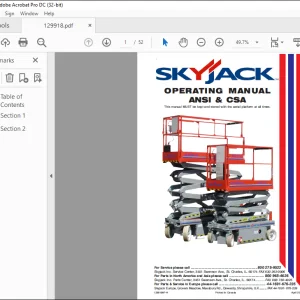 Skyjack SJIII Series 32xx, 46xx & 68xx OPERATING MANUAL  - PDF DOWNLOAD