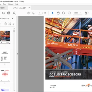 Skyjack SJIIII 3219 SJIII 3226 SJIII 4632 DC Electric Scissors Operating Manual 210274AEA - PDF DOWNLOAD