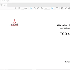 Still Deutz TCD 4.1 L4 Industry Workshop Manual - PDF DOWNLOAD