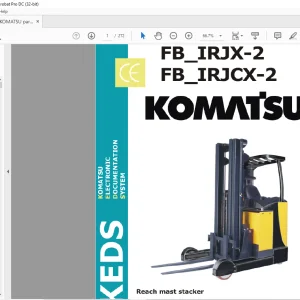 Still KOMATSU FB_IRJX-2 FB_IRJCX-2 Reach mast stacker Spare Parts List Manual  - PDF DOWNLOAD