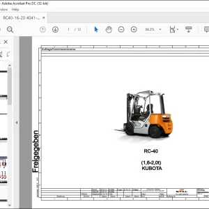 Still KUBOTA RC-40-16-20 circuit diagram Manual - PDF DOWNLOAD