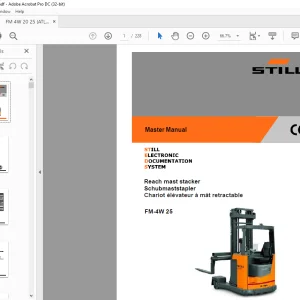 Still Sted Forklift FM-4W 25 Reach mast stacker Spare Parts Manual - PDF DOWNLOAD