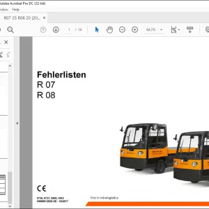 Still Sted Forklift R 07 R 08 error list Manual - PDF DOWNLOAD