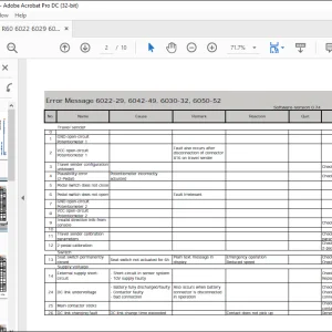 Still Sted Forklift R60 6022-29, 6042-49, 6030-32, 6050-52 error list Manual  - PDF DOWNLOAD