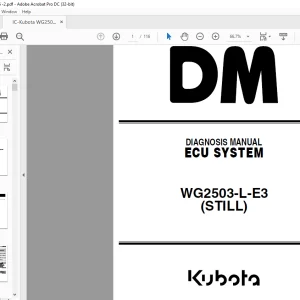 Still kubota WG2503-L-E3 ECU SYSTEM DIAGNOSIS MANUAL - PDF DOWNLOAD