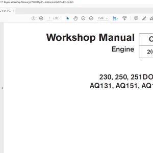 Volvo Penta 230, 250, 251DOHC AQ131, AQ151, AQ171 Engine Workshop Manual_427065166 - PDF DOWNLOAD