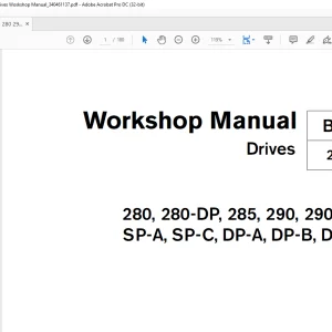 Volvo Penta 280, 280-DP, 285, 290, 290-DP SP-A, SP-C, DP-A, DP-B, DP-C Drives Workshop Manual 340461137 - PDF DOWNLOAD