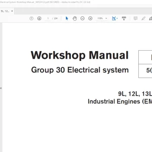 Volvo Penta 9L, 12L, 13L, 16L EM2 Group 30 Electrical System Workshop Manual 369524122 - PDF DOWNLOAD