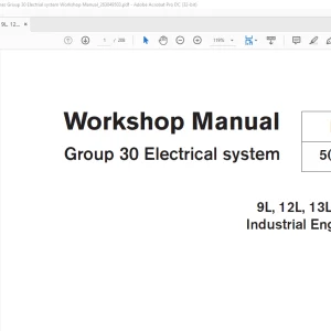 Volvo Penta 9L, 12L, 13L, 16L Industrial Engines Group 30 Electrial system Workshop Manual 263049503 - PDF DOWNLOAD
