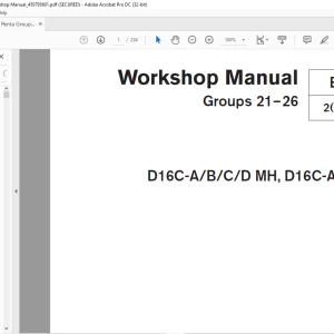 Volvo Penta D16C-A/B/C/D MH, D16C-A MG Groups 21-26 Workshop Manual 459795601 - PDF DOWNLOAD