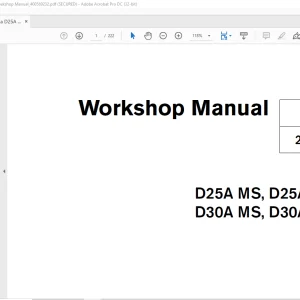 Volvo Penta D25A MS, D25A MT, D30A MS, D30A MT Workshop Manual 400569232 - PDF DOWNLOAD