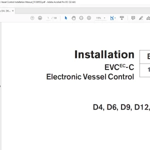 Volvo Penta D4, D6, D9, D12, D16 Electronic Vessel Control EVCEC-C Installation Manual_51339553 - PDF DOWNLOAD
