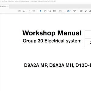 Volvo Penta D9A2A MP, D9A2A MH, D12D-B MP Group 30 Electrical System Workshop Manual_87094076 - PDF DOWNLOAD