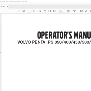 Volvo Penta IPS 350 400 450 500 600 Operator's Manual 428222475 - PDF DOWNLOAD