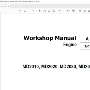 Volvo Penta MD2010 MD2020 MD2030 MD2040 Engine Workshop Manual 35925775 - PDF DOWNLOAD