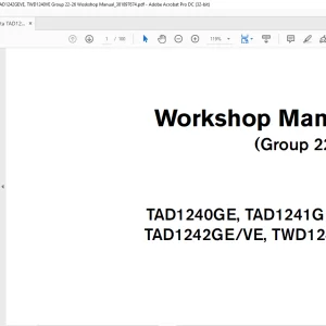 Volvo Penta TAD1240GE TAD1241GE TAD1241VE TAD1242GE TAD1242VE TWD1240VE Group 22-26 Workshop Manual_381897674 - PDF DOWNLOAD