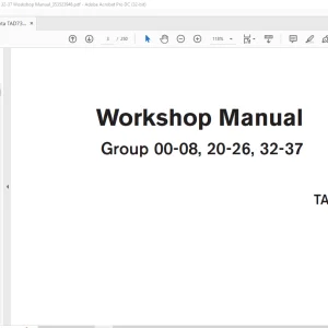 Volvo Penta TAD734GE Group 0-8, 20-26, 32-37 Workshop Manual 353523948 - PDF DOWNLOAD