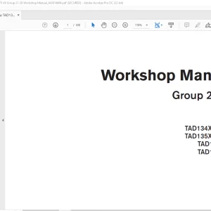 Volvo TAD134X GE TAD134X VE TAD135X GE TAD135X VE TAD136X VE TAD137X VE Group 21-26 Workshop Manual - PDF DOWNLOAD