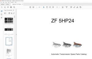 ZF 5HP24 Automatic Transmission Spare Parts Catalog Manual - PDF DOWNLOAD