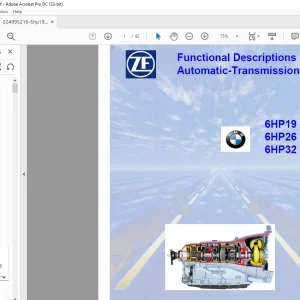 ZF Automatic Transmission 6HP19 6HP26 6HP32 Service Training Manual - PDF DOWNLOAD