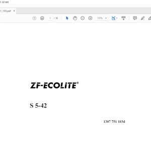 ZF-ECOLITE S 5-42 Repair Manual 1307751103d - PDF DOWNLOAD